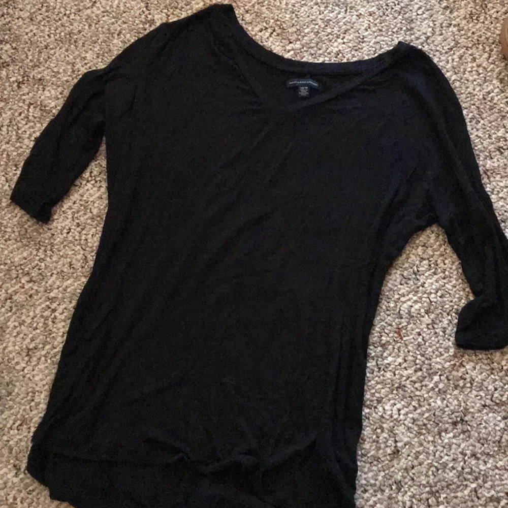 Vneck Black flowy shirt